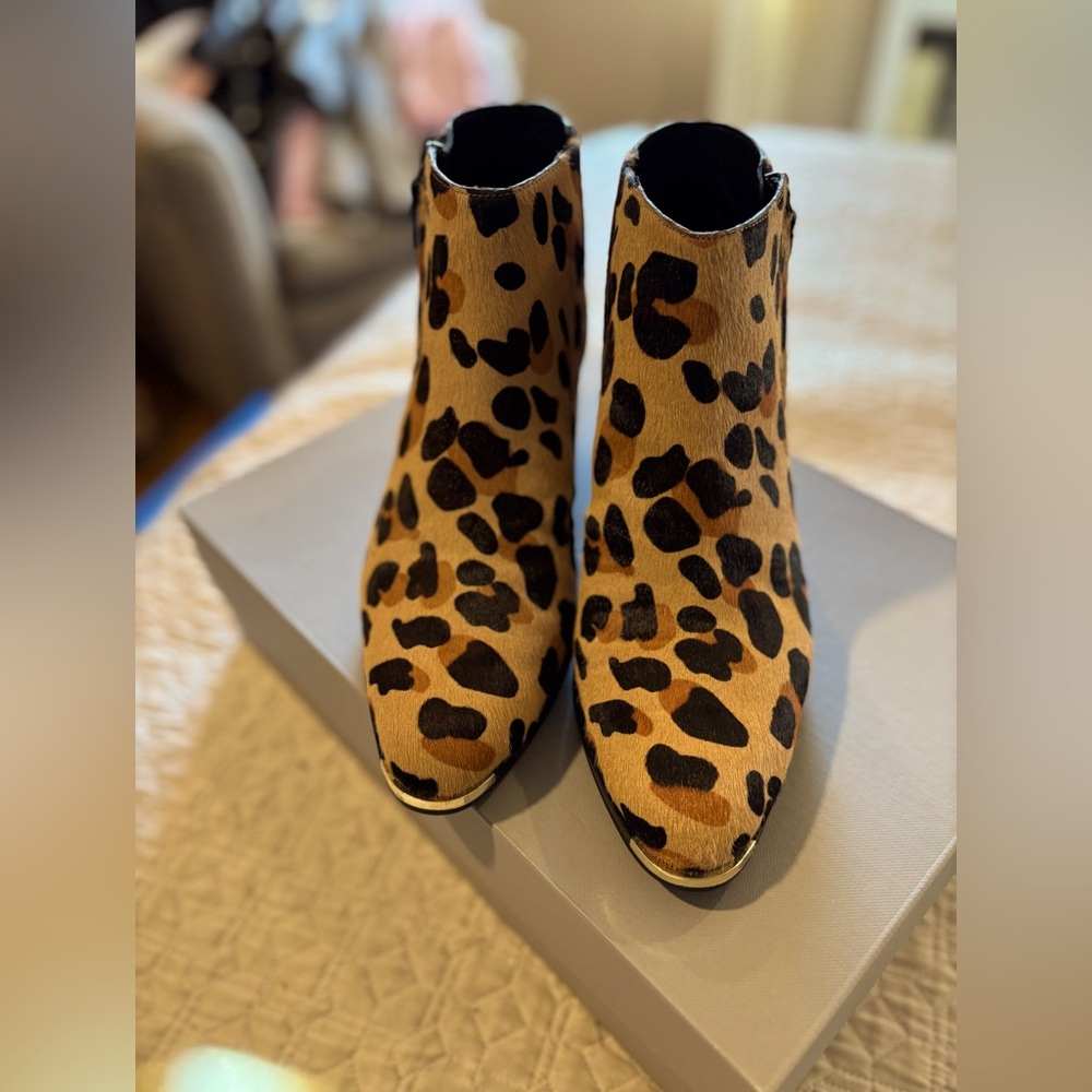 Cole Haan Leopard Print Ankle Boots